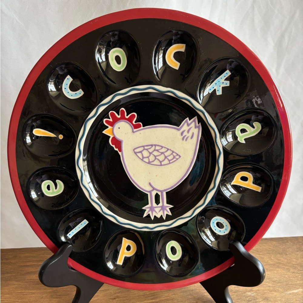 Becky Denny “Cockadoodle” Deviled Egg Platter